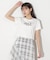 ショート丈刺繍ロゴTシャツオーガニックコットン