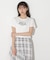 ショート丈刺繍ロゴTシャツオーガニックコットン