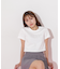 ショート丈刺繍ロゴTシャツオーガニックコットン