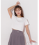 ショート丈刺繍ロゴTシャツオーガニックコットン