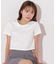 ショート丈刺繍ロゴTシャツオーガニックコットン