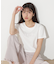 ショート丈刺繍ロゴTシャツオーガニックコットン
