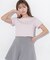 ショート丈刺繍ロゴTシャツオーガニックコットン