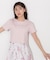 ショート丈刺繍ロゴTシャツオーガニックコットン