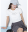 ショート丈刺繍ロゴTシャツオーガニックコットン