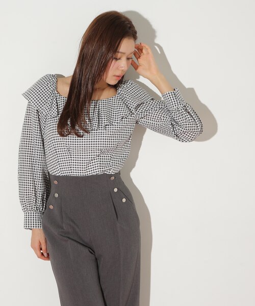 タックフリルオフショルブラウス｜ジルバイジルスチュアートの