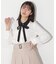 リボンタイレースブラウス
