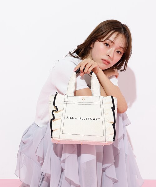 JILL BY JILLSTUART レースプリントスモールトートバッグ レースフリルトートバッグ|ジルバイジルスチュアートの通販