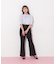ハイウエストセンタープレスフレアパンツ