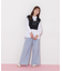 ベスト付きチュニック丈ブラウス