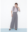 フリルサス付きワイドパンツ