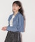 サイドリボンショート丈シャツ