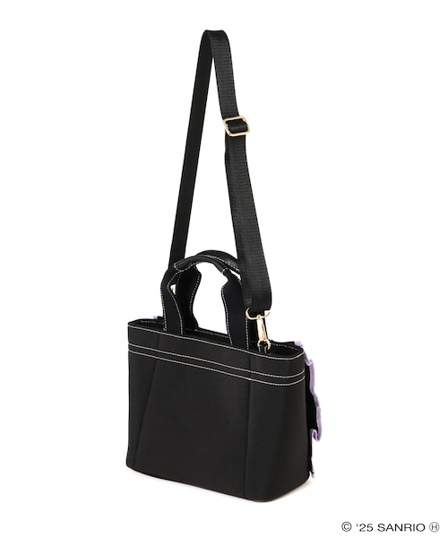 JILL by JILL STUART クロミ フリルトートバッグ 黒 サンリオ クロミ×フリルトートバッグ | JILL by JILL STUART（ジル バイ