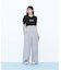 パールミニロゴパフスリーブニットトップス