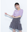 パールミニロゴパフスリーブニットトップス