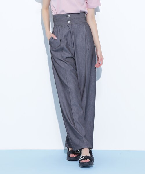 ダブルウエストワイドパンツ｜ジルバイジルスチュアートの通販｜&mall
