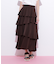 アシメティアードロングスカート