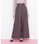 細ベルト付きワイドパンツ