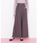 細ベルト付きワイドパンツ