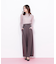 細ベルト付きワイドパンツ