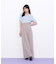 細ベルト付きワイドパンツ