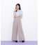 細ベルト付きワイドパンツ