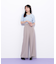 細ベルト付きワイドパンツ