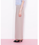 細ベルト付きワイドパンツ