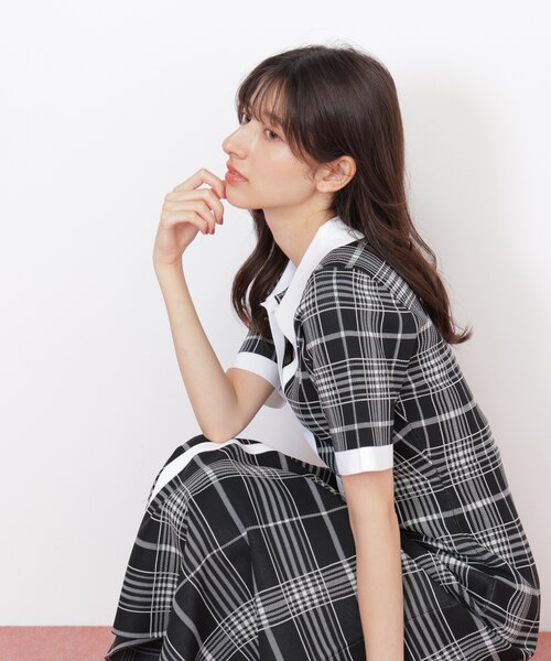 【新品】JILL by JILLSTUART モノトーンBIGチェックワンピース JILL by JILL STUART｜◇モノトーンBIGチェックワンピース