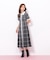 ビッグチェックニットワンピース