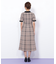 ビッグチェックニットワンピース