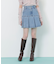 ボックスプリーツデニムミニスカート