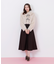 リボンダッフルショートファーコート