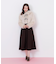 リボンダッフルショートファーコート