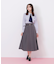 細ベルト付きセミフレアスカート