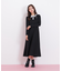長袖ポロネックニットワンピース