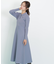長袖ポロネックニットワンピース