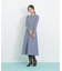 長袖ポロネックニットワンピース