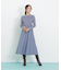 長袖ポロネックニットワンピース
