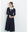 長袖ポロネックニットワンピース