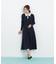 長袖ポロネックニットワンピース
