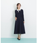 長袖ポロネックニットワンピース