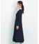長袖ポロネックニットワンピース