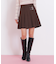 サイドベルトプリーツミニスカート