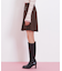 サイドベルトプリーツミニスカート