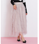 縦ラッフルチュールスカート