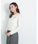 レイヤード衿ケーブルニット