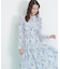 ピンタック花柄ワンピース