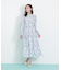 ピンタック花柄ワンピース