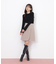袖ボタンリブニット